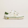 Golden Goose White Green Detail Velcro Sneaker