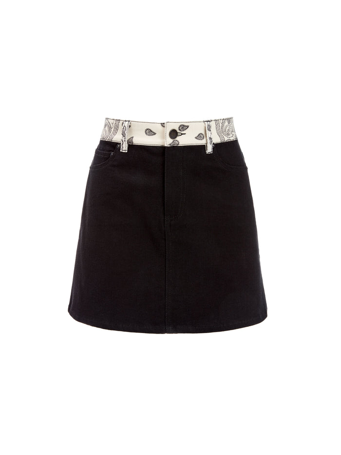 GOOD BANDANA PATCHWORK MINI SKIRT - GET DOWN/MULTI