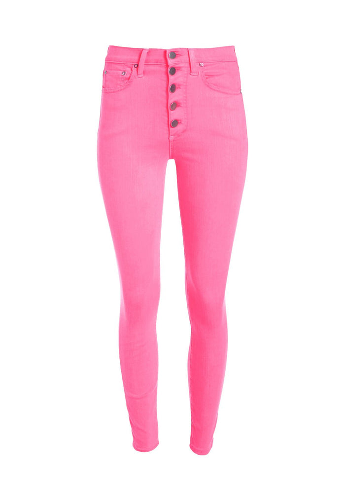 GOOD HIGH RISE NEON SKINNY JEAN - HOT PINK