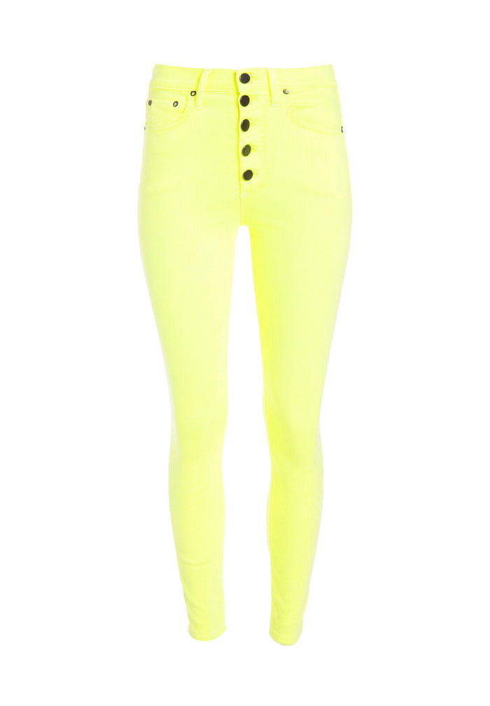 GOOD HIGH RISE NEON SKINNY JEAN - NEON YELLOW