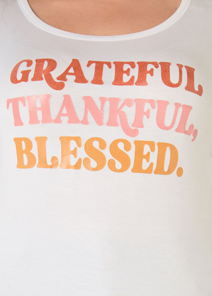 Grateful Thankful Graphic Tee