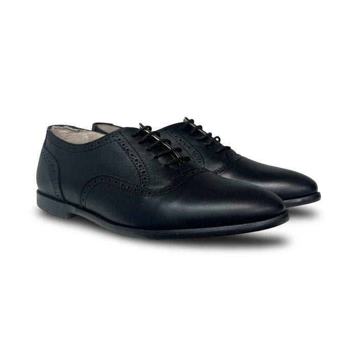 Gravitas Black Leather Detailed Oxford