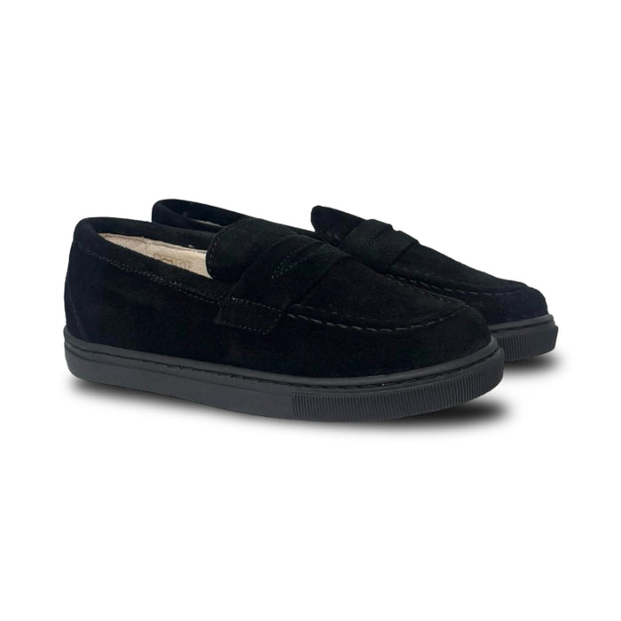 Gravitas Black Suede Penny Loafer