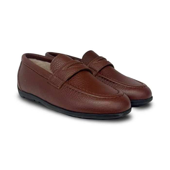 Gravitas Brown Pebbled Loafer