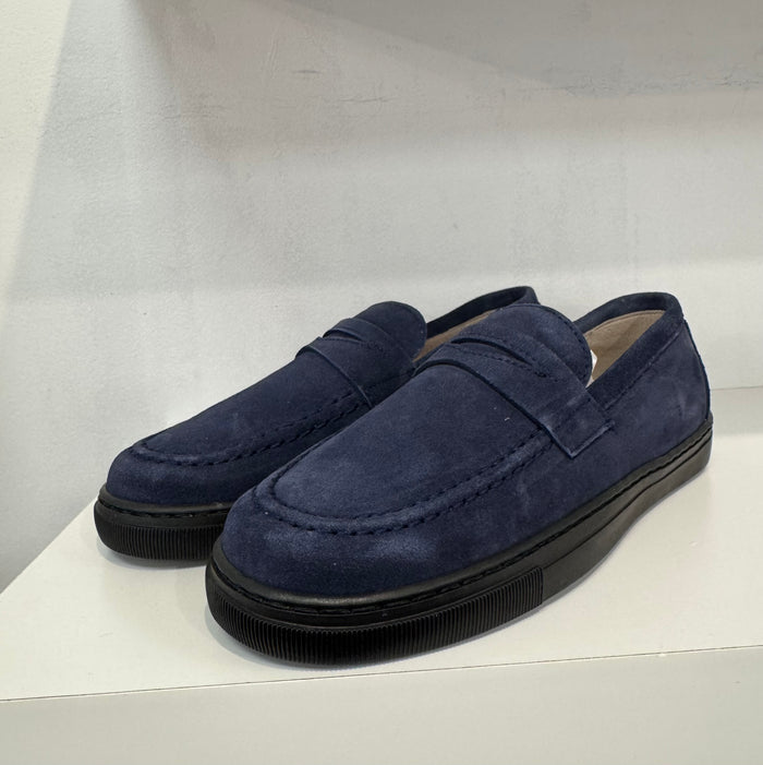 Gravitas Navy Suede Loafer