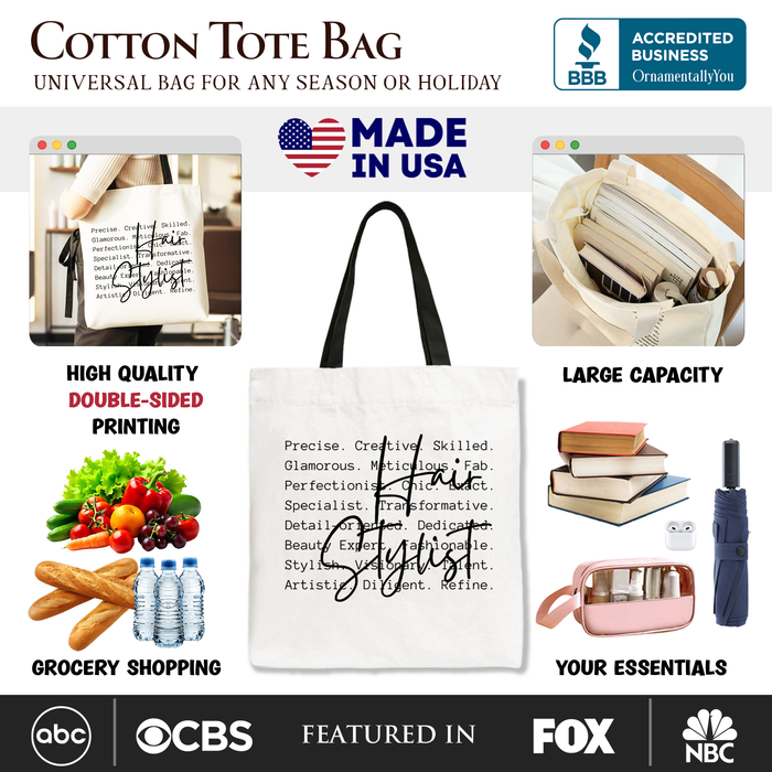 Hair Stylist Definition Canvas Tote Bag