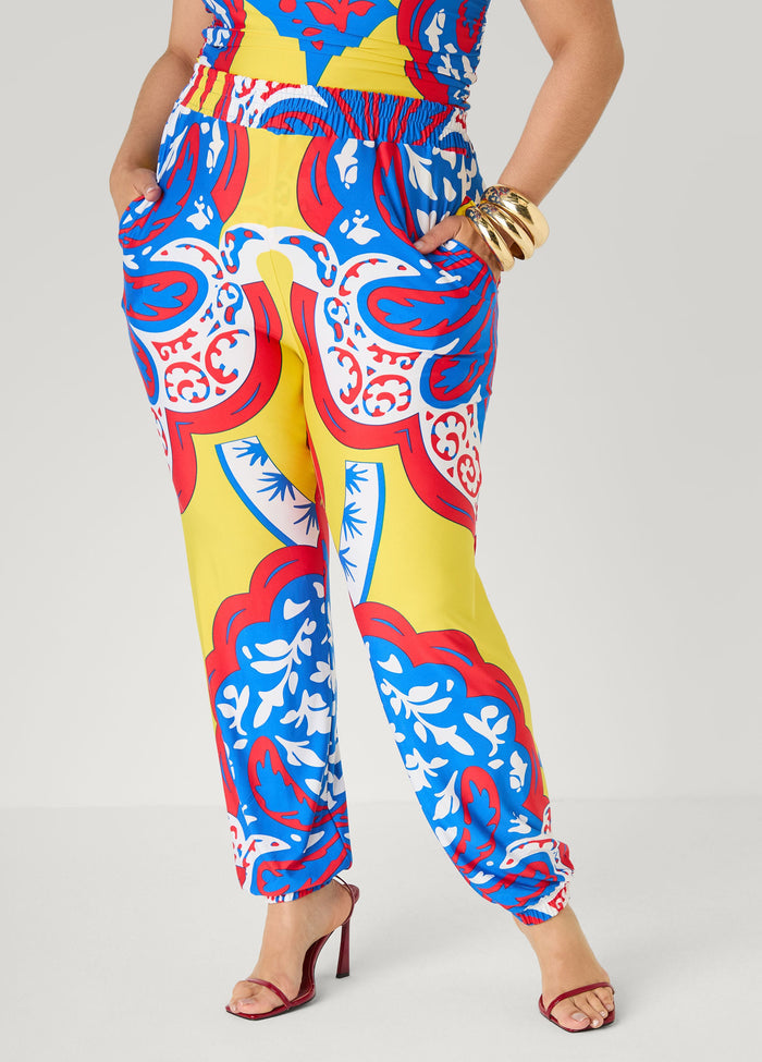 High Rise Printed Joggers