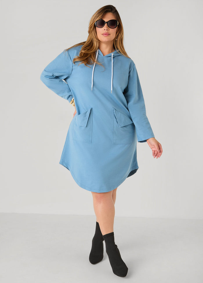 Hooded French Terry Sneaker Dress