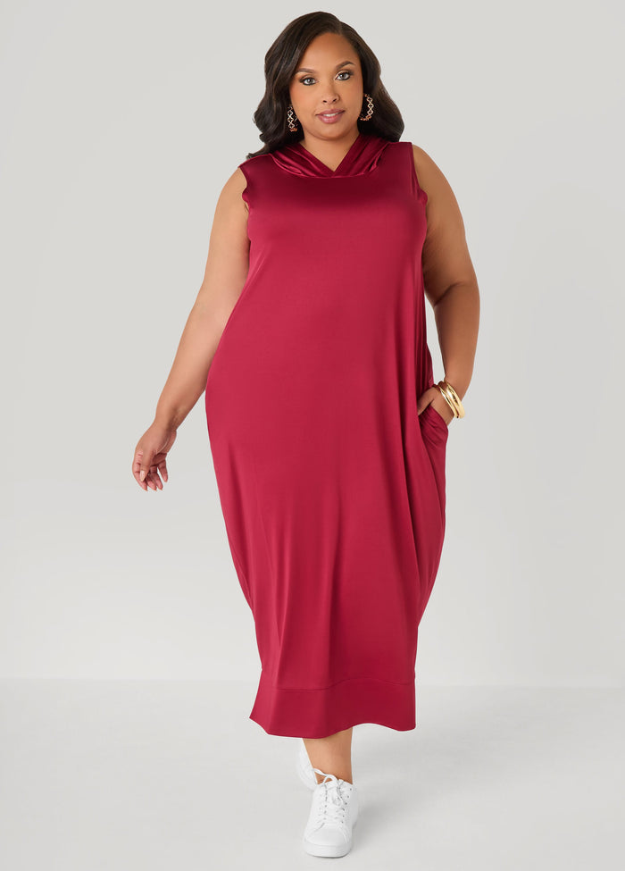 Hooded Maxi Cocoon Dress