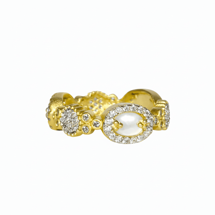 Imperial Mother of Pearl and Pavé Ring - FREIDA ROTHMAN
