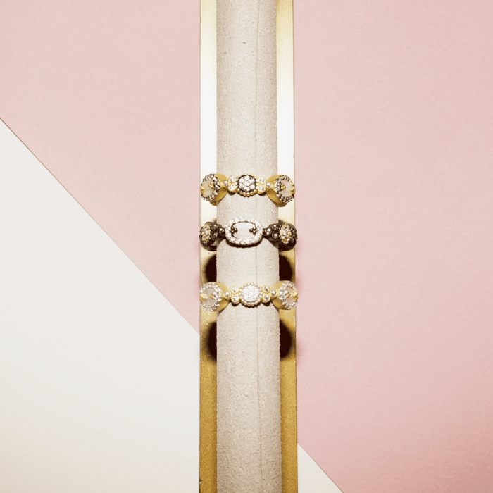 Imperial Mother of Pearl and Pavé Ring - FREIDA ROTHMAN