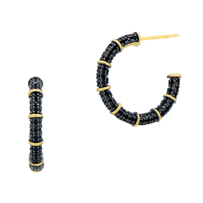 Industrial Finish Cobblestone Mini Hoop Earrings Industrial Finish EARRING