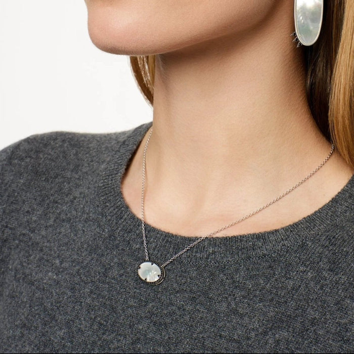 Industrial Finish Oval Pendant Necklace - FREIDA ROTHMAN