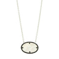 Industrial Finish Oval Pendant Necklace - FREIDA ROTHMAN