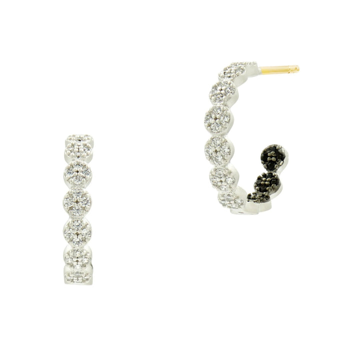 Industrial Finish Pavé Small Hoop Earring - FREIDA ROTHMAN