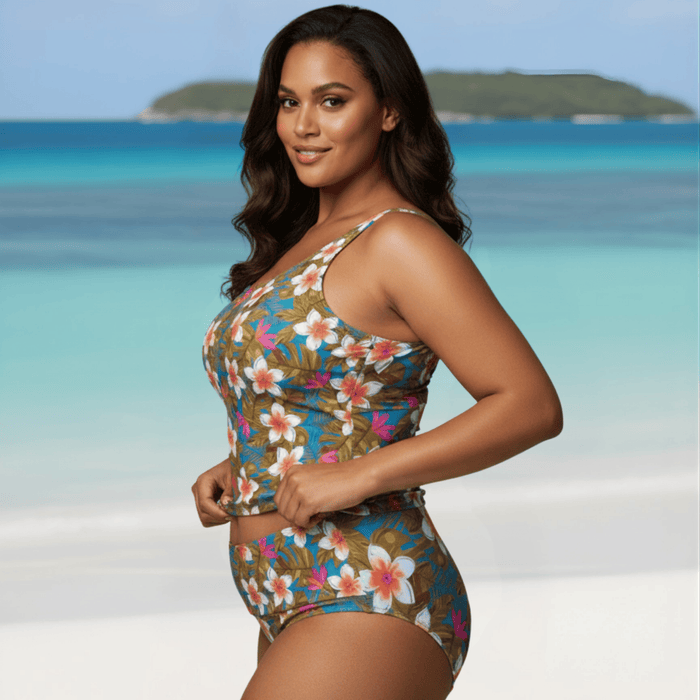 InstantFigure Hawaii Tankini Top