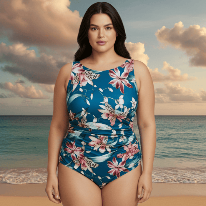InstantFigure Orchid High Neck Swimsuit