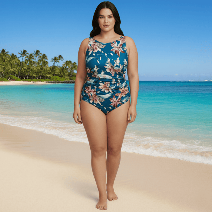 InstantFigure Orchid High Neck Swimsuit