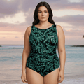 InstantFigure Tropical High Neck Swimsuit