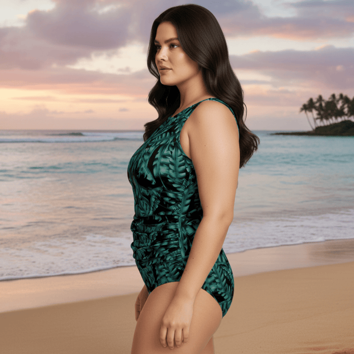 InstantFigure Tropical High Neck Swimsuit