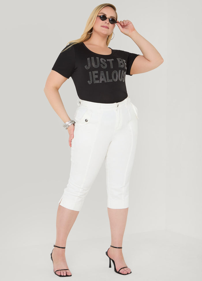 Just Be Jealous Crystal Tee