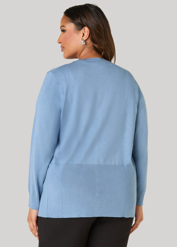 Knitted Button Front Cardigan