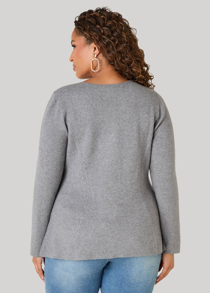 Knitted Peplum Cardigan