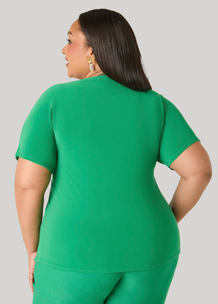 Knotted V Neck Top