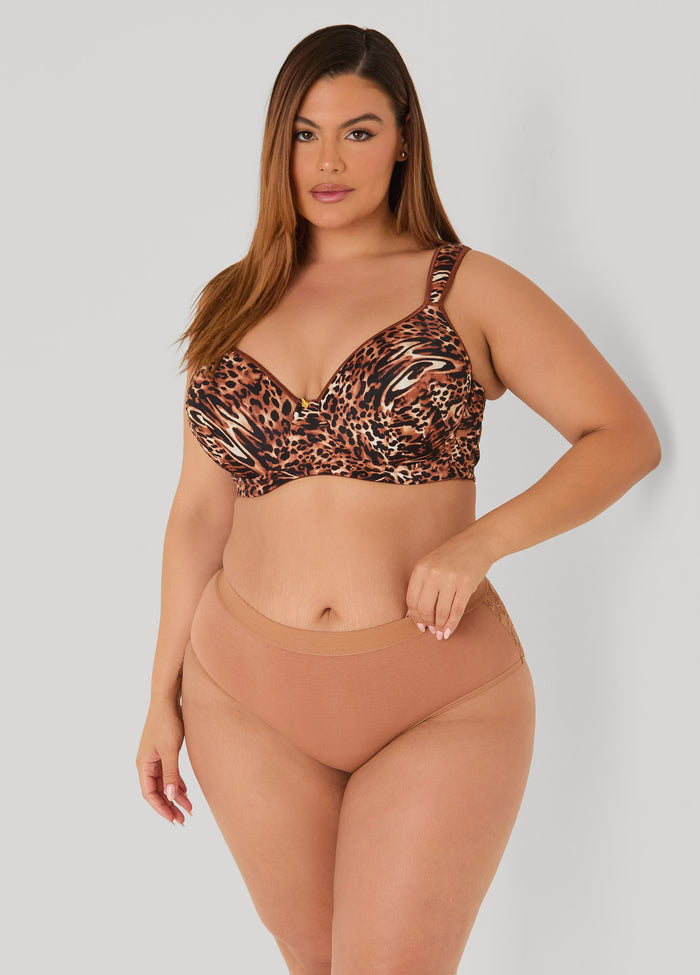 Lace Paneled Hipster Panties