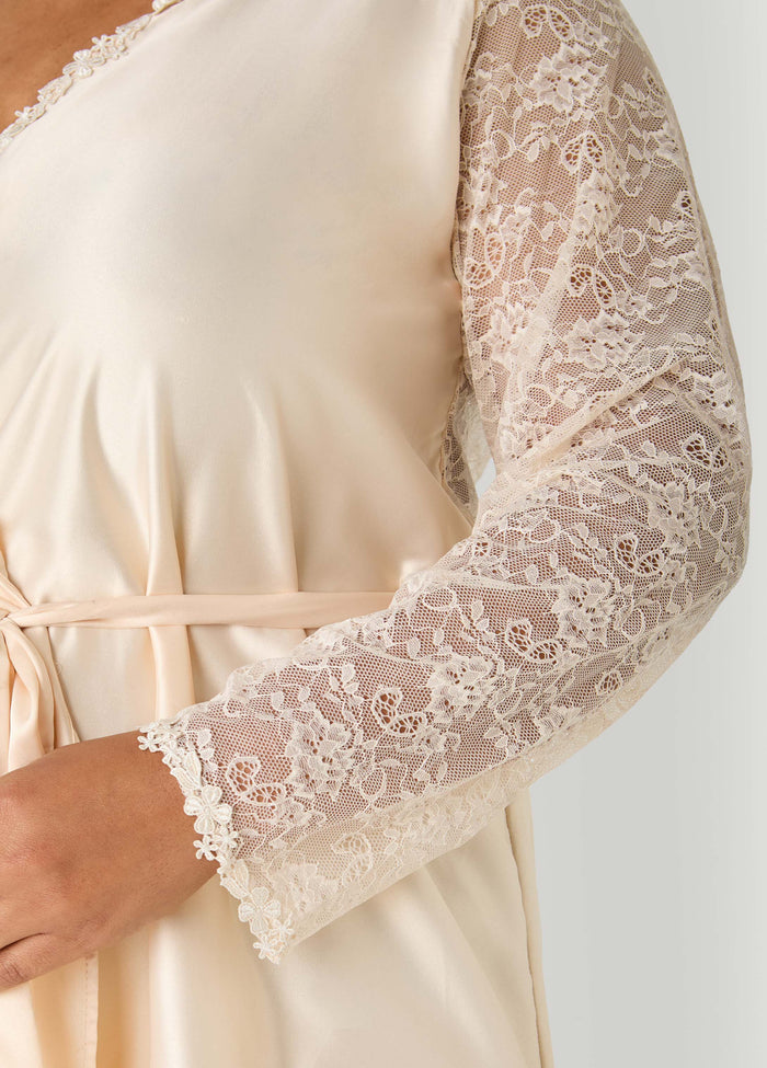 Lace Paneled Robe