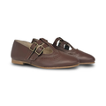 Lauve Brandy Double Buckle Mary Jane