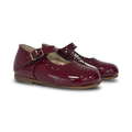 Lauve Burgundy Patent Heart Mary Jane