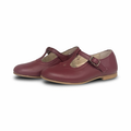 Lauve Burgundy T Strap