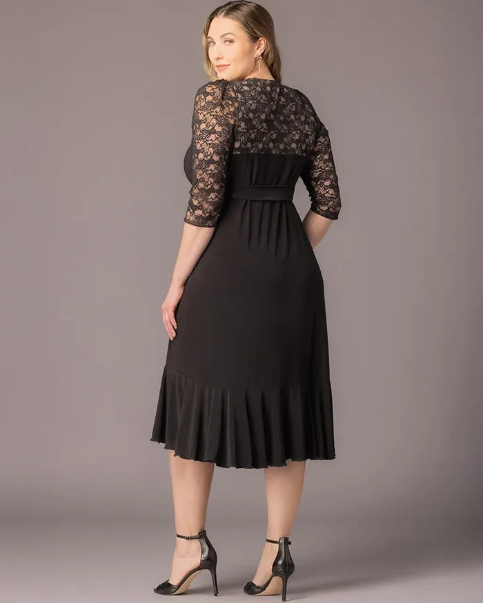 Lavish Lace Wrap Dress