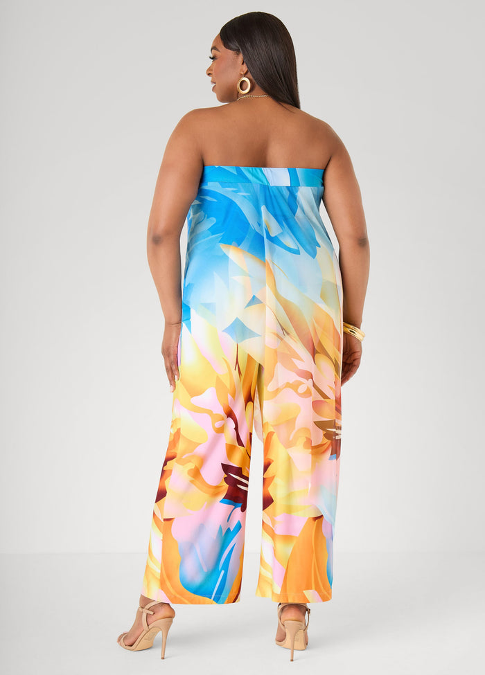 Layered Floral Print Jumpsuit