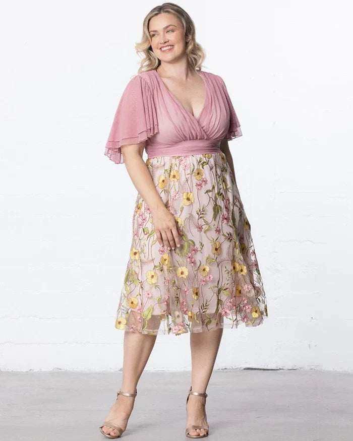 Lillian Embroidered Cocktail Dress