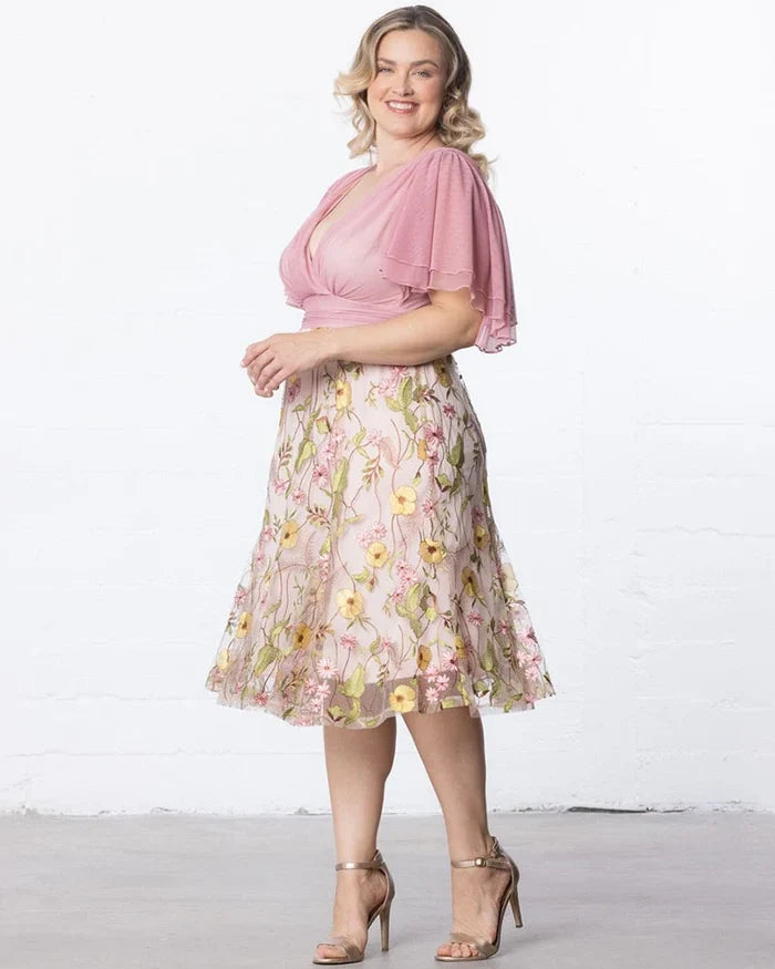 Lillian Embroidered Cocktail Dress
