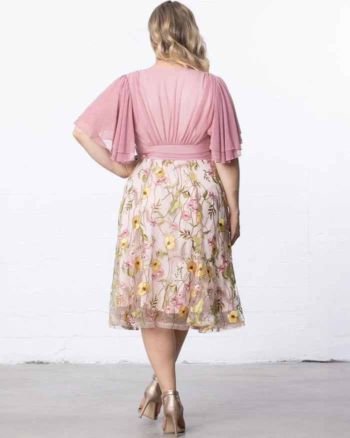 Lillian Embroidered Cocktail Dress