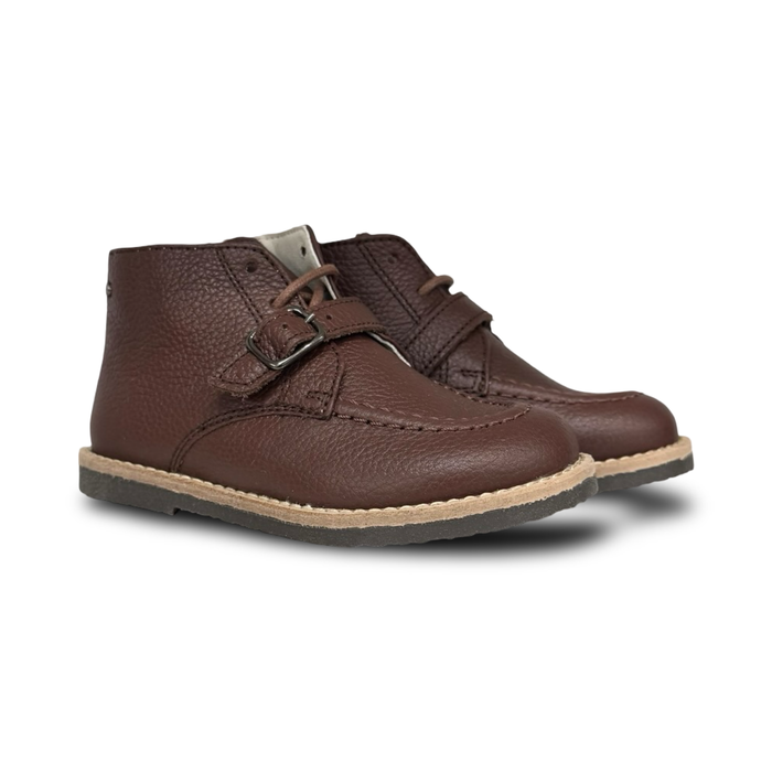 Manuela Brown Buckle Detailed Antonio Bootie