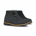 Manuela Gray Wool Button Gianni Bootie