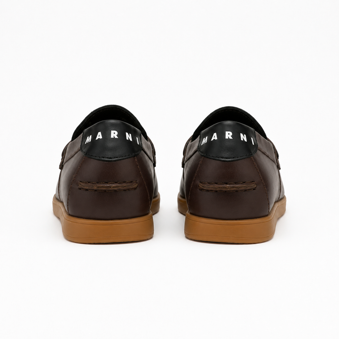 Marni 82328 Brown Trim Loafer