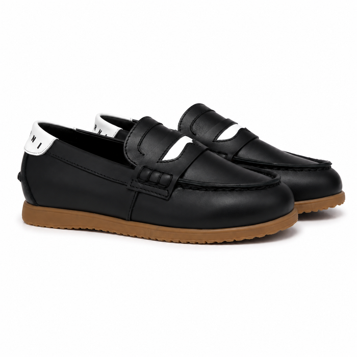 Marni Black White Trim Loafer