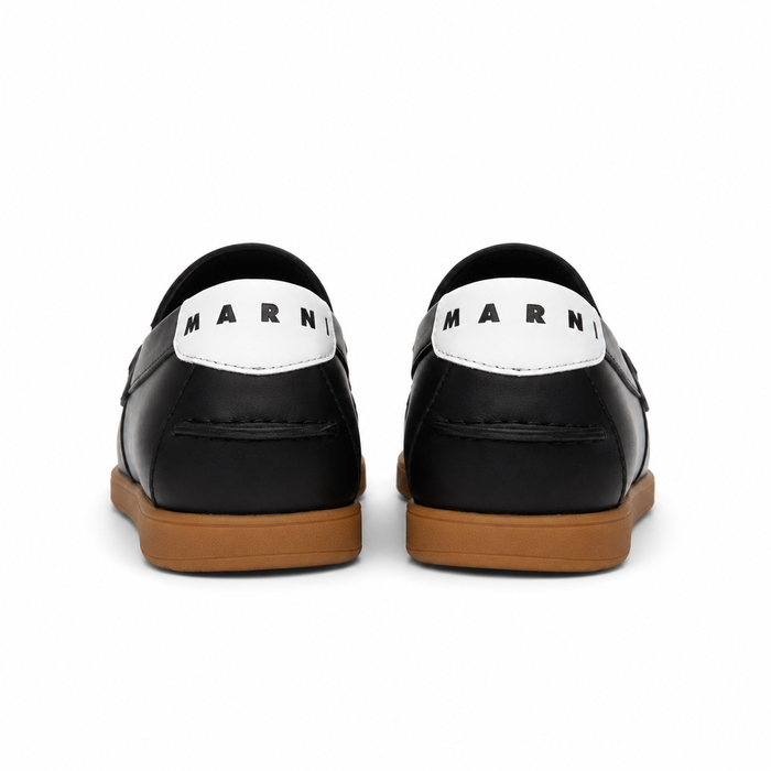 Marni Black White Trim Loafer