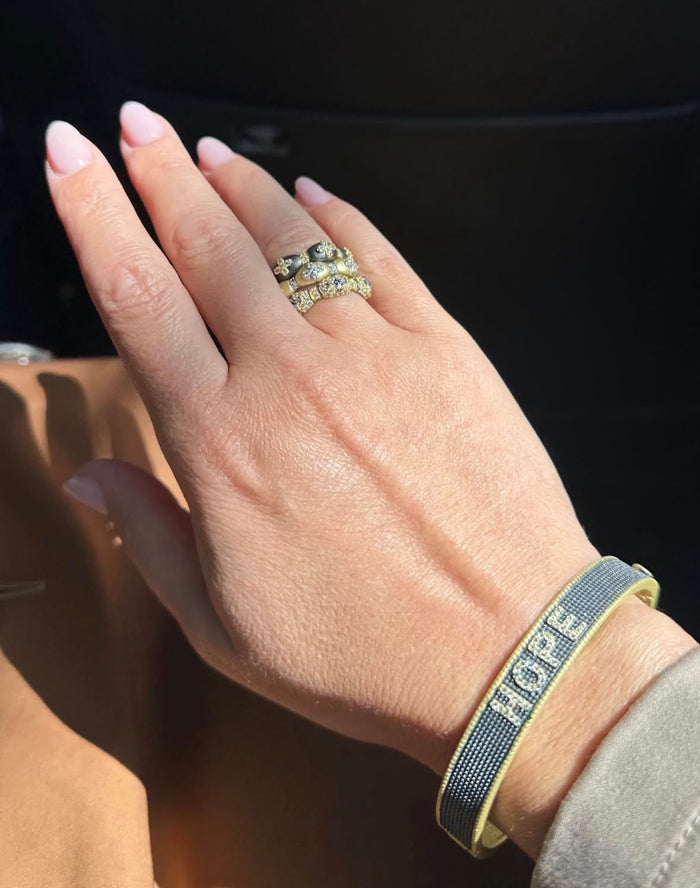 Marquise Clover Eternity Band Ring