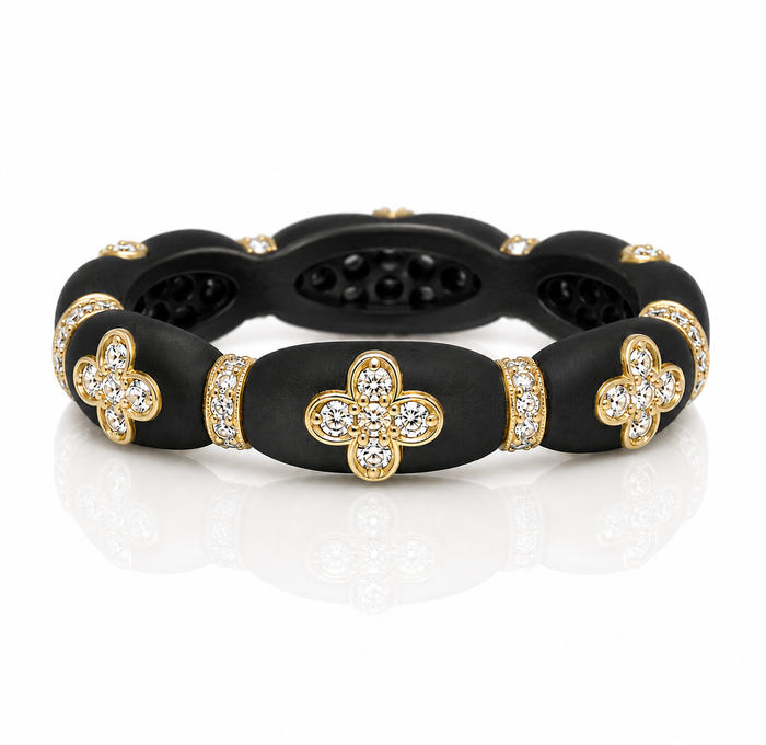 Marquise Clover Eternity Band Ring