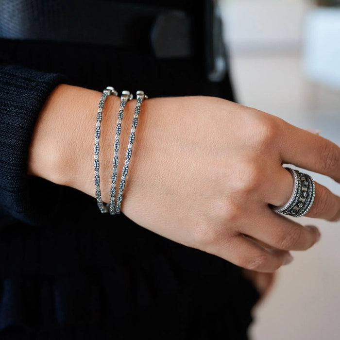 Marquise Pavé Thin Hinge Bangle Signature BRACELET