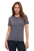 Merino Wool Travel-T | Women | Breton Stripe