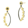 MatteGoldBlack Midnight Oval Hoop Earring FR Vault EARRING