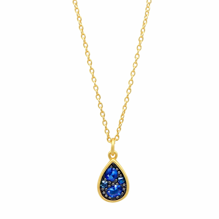 Midnight Radiance Teardrop Pendant