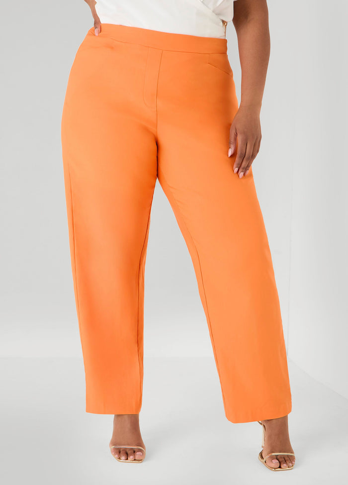 Plus Size Coral Trousers Plus Size Suit Plus Size Orange Pants